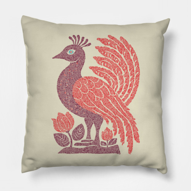 Regal Peacock | Hera's Sacred Bird Pillow by TuncGK