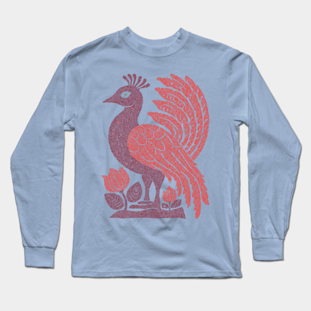 Regal Peacock | Hera's Sacred Bird Long Sleeve T-Shirt by TuncGK