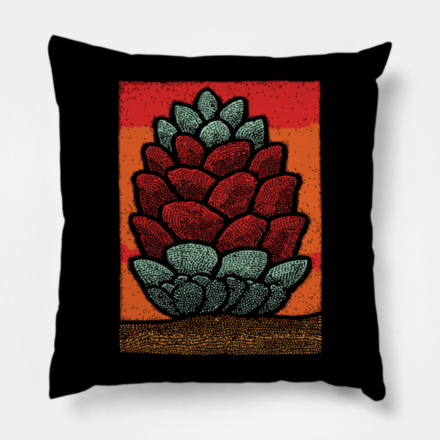 Autumn Pine Cone | The Pineal Gland Symbol Pillow by TuncGK