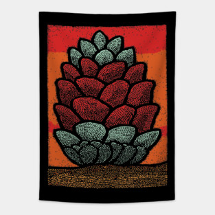 Autumn Pine Cone | The Pineal Gland Symbol Tapestry