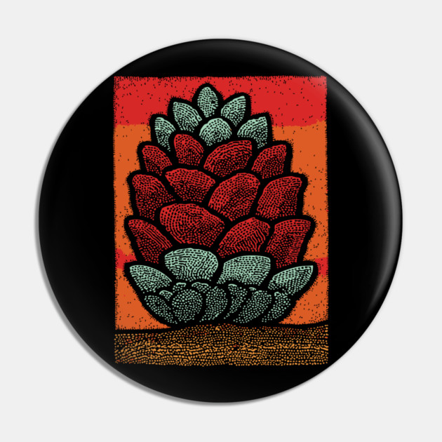 Autumn Pine Cone | The Pineal Gland Symbol Pin by TuncGK