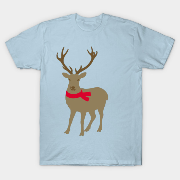 Cozy Winter Reindeer — Minimalist Christmas Deer T-Shirt by DonWillisJrArt