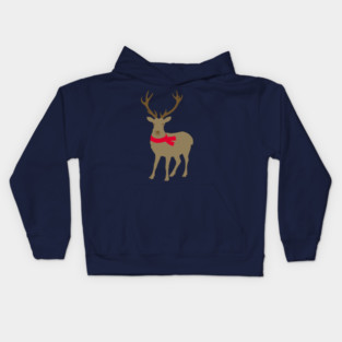 Cozy Winter Reindeer — Minimalist Christmas Deer Kids Hoodie