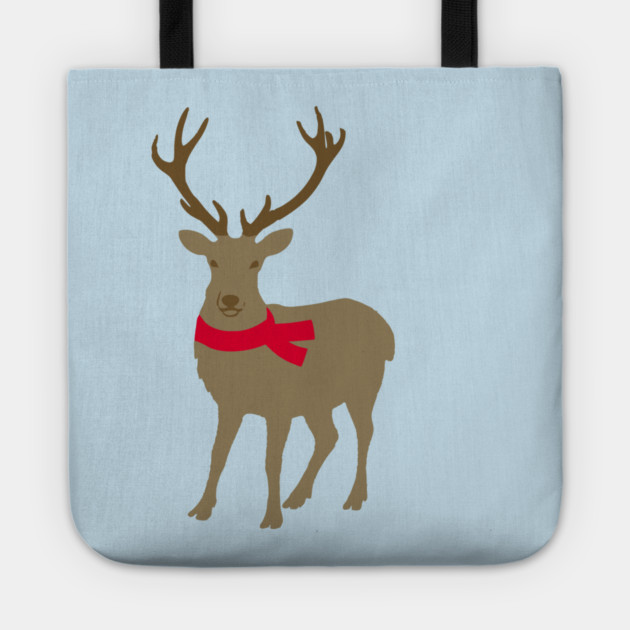 Cozy Winter Reindeer — Minimalist Christmas Deer Tote by DonWillisJrArt