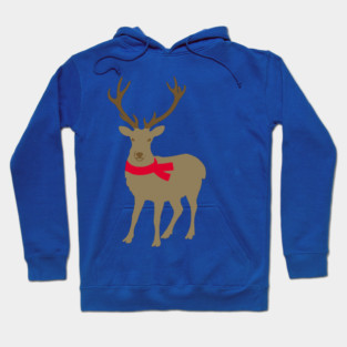 Cozy Winter Reindeer — Minimalist Christmas Deer Hoodie