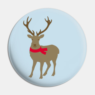 Cozy Winter Reindeer — Minimalist Christmas Deer Pin