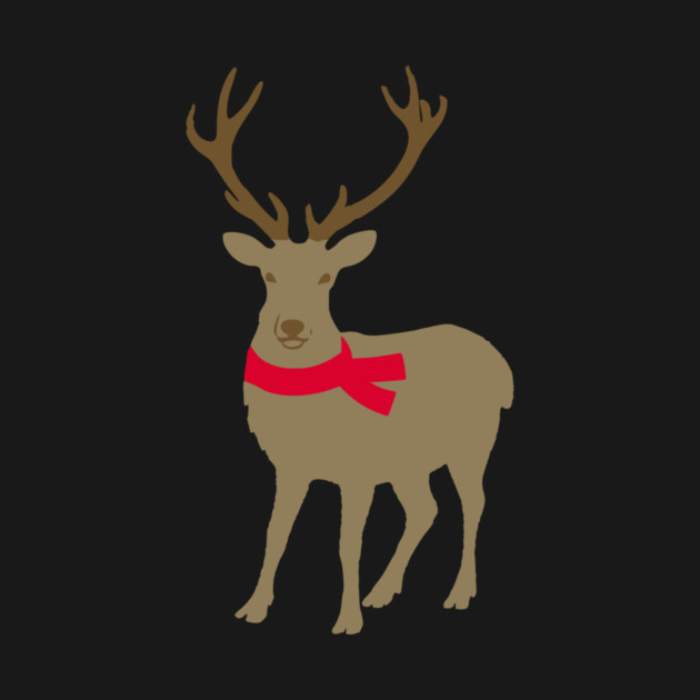 Cozy Winter Reindeer — Minimalist Christmas Deer by DonWillisJrArt
