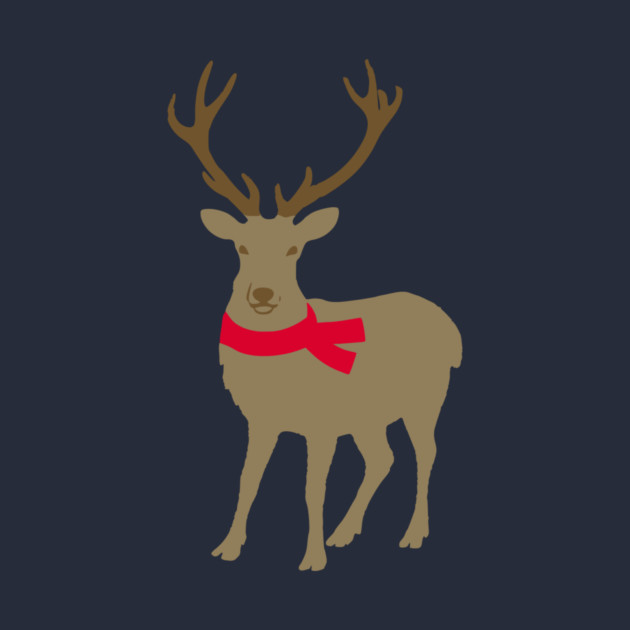 Cozy Winter Reindeer — Minimalist Christmas Deer by DonWillisJrArt