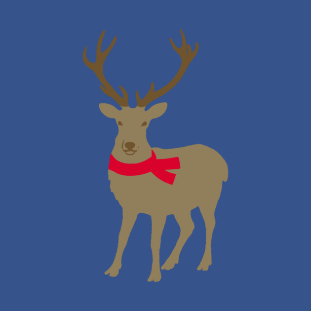 Cozy Winter Reindeer — Minimalist Christmas Deer by DonWillisJrArt