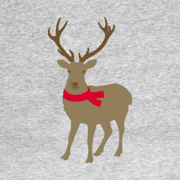 Cozy Winter Reindeer — Minimalist Christmas Deer by DonWillisJrArt