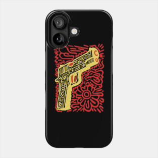 Psychedelic Pop Art Pistol | The Abstract Bang Phone Case