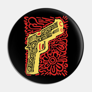 Psychedelic Pop Art Pistol | The Abstract Bang Pin