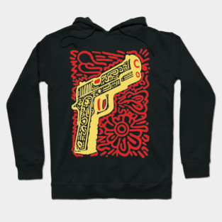 Psychedelic Pop Art Pistol | The Abstract Bang Hoodie