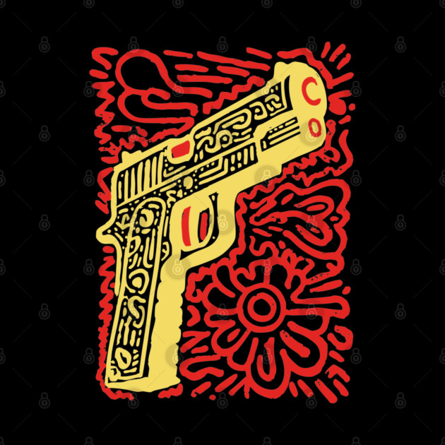 Psychedelic Pop Art Pistol | The Abstract Bang by TuncGK