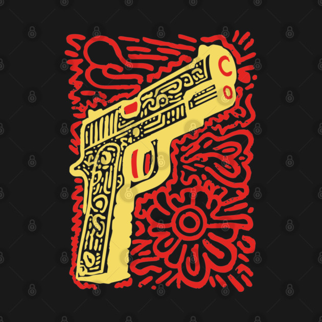 Psychedelic Pop Art Pistol | The Abstract Bang by TuncGK