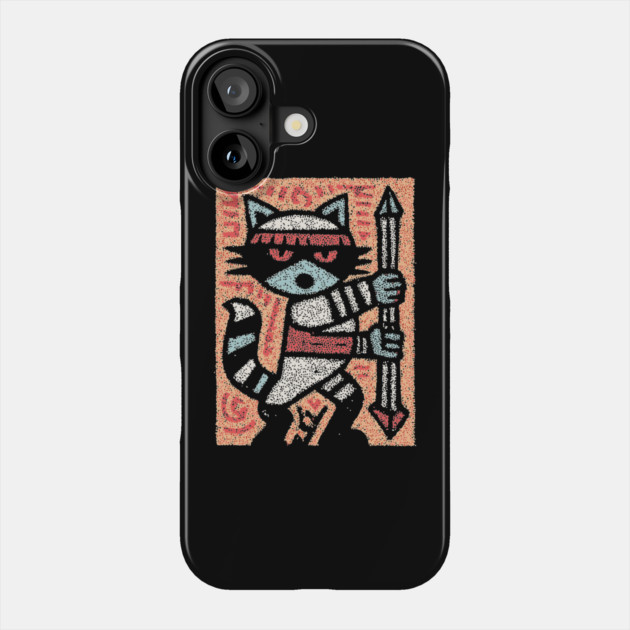 Raccoon Warrior | The Little Bandit Guardian Phone Case by TuncGK