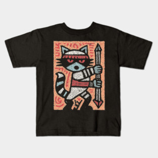 Raccoon Warrior | The Little Bandit Guardian Kids T-Shirt