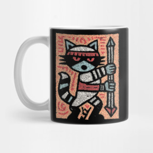 Raccoon Warrior | The Little Bandit Guardian Mug