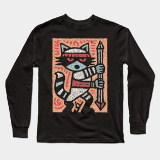 Raccoon Warrior | The Little Bandit Guardian Long Sleeve T-Shirt