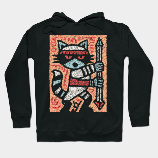 Raccoon Warrior | The Little Bandit Guardian Hoodie by TuncGK