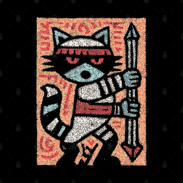 Raccoon Warrior | The Little Bandit Guardian by TuncGK