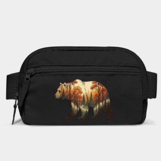 Autumn Grizzly Bear Double Exposure Silhouette Nature Bag