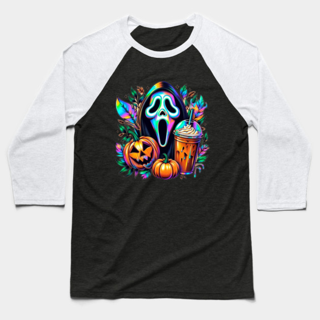 pumpkin Ghost Baseball T-Shirt by Graphic tees