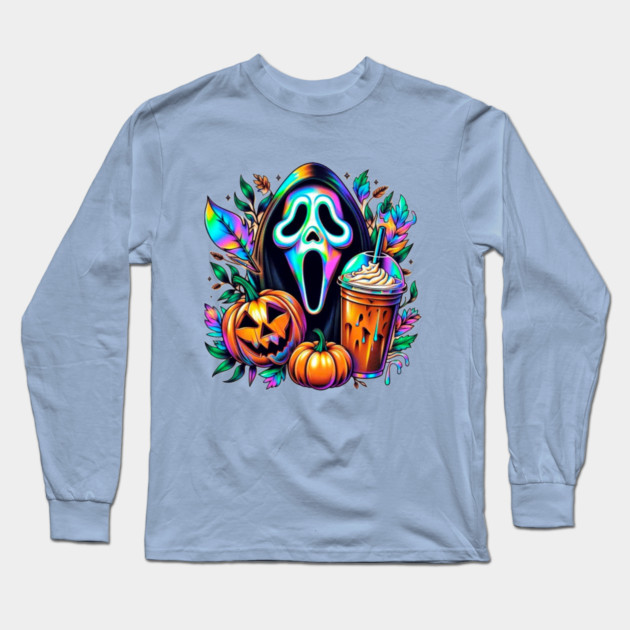 pumpkin Ghost Long Sleeve T-Shirt by Graphic tees