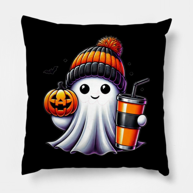 Halloween boo graphic Pillow by Graphic tees