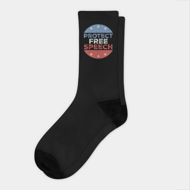 Protect-Free-Speech-First-Amendment-Constitutional-Rights-Vintage-American-Political Socks by ArtistTee ⭐⭐⭐⭐⭐