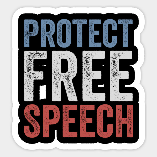 Protect Free Speech - Vintage First Amendment Constitutional Rights Political Design Sticker by ArtistTee ⭐⭐⭐⭐⭐