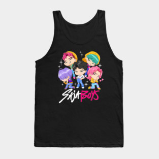 Halloween Saja Boys Chibi Band Group Shot Tank Top