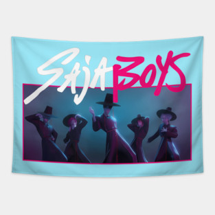 Halloween Saja Boys Chibi Band Group Shot Tapestry