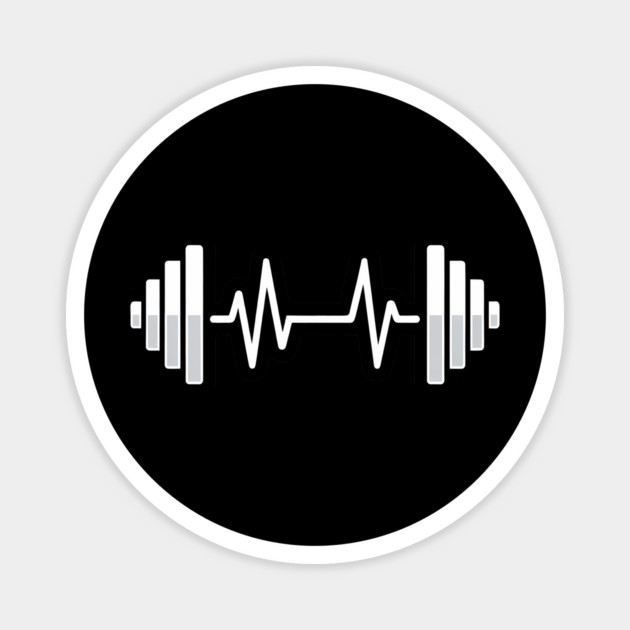 Gym Barbell Heartbeat Fitness Lover Magnet by Rachel's Store 6