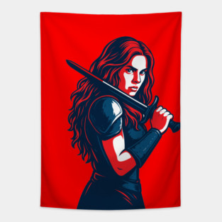 Female Empowerment  Red Sonja Tapestry