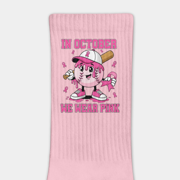In-October-we-wear-pink-Baseball-Drip-Boy-breast-Cancer-kids by ArtistTee ⭐⭐⭐⭐⭐