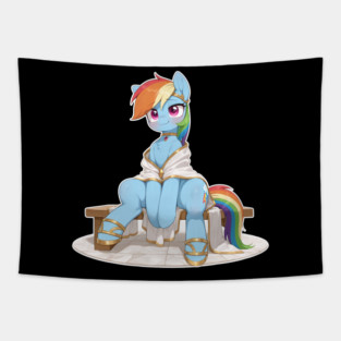 Greek Rainbow Dash Tapestry