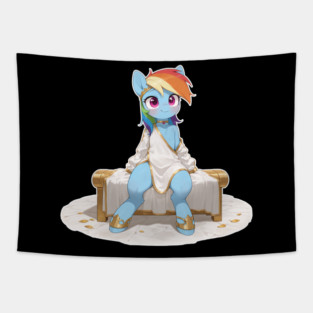 Greek Rainbow Dash Tapestry