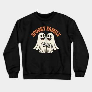 Happy Ghost Family Halloween Art Crewneck Sweatshirt