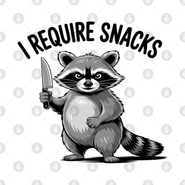 I Require Snacks Raccoon T-Shirt