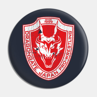 Dragon Gate Pro-Wrestling Shield Logo Pin