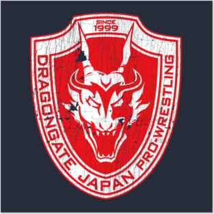 Dragon Gate Pro-Wrestling Shield Logo Posters and Art