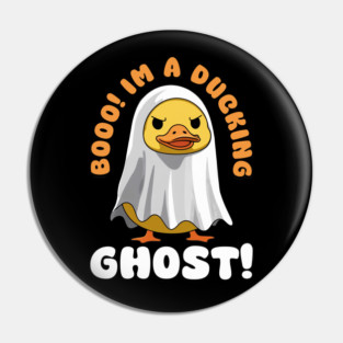 Booo! I’m a Ducking Ghost T-Shirt – Funny Halloween Duck Costume | Duck Pun Pin
