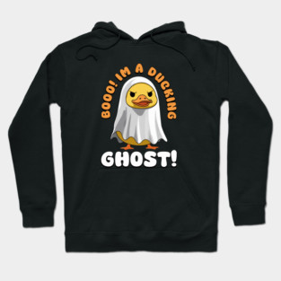 Booo! I’m a Ducking Ghost T-Shirt – Funny Halloween Duck Costume | Duck Pun Hoodie