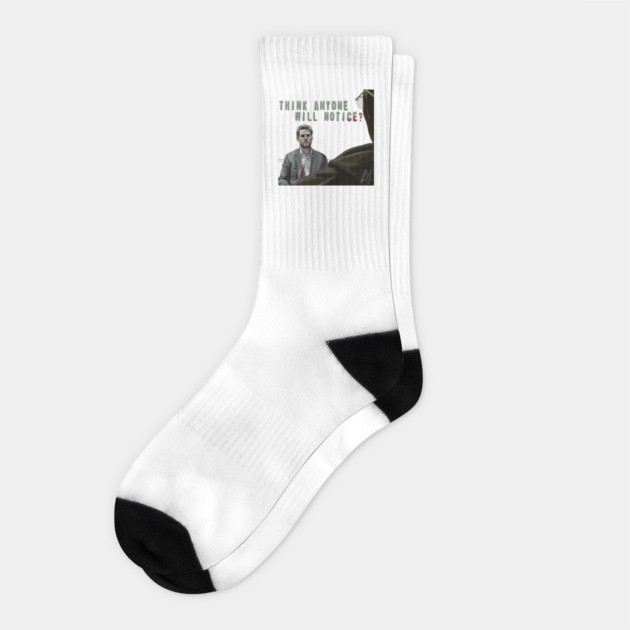 Collateral: Vincent on a Train Socks by 51Deesigns