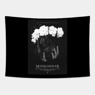 Midsommar Black And White Tapestry