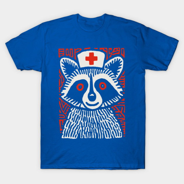 Raccoon Nurse | The Midnight Medic T-Shirt by TuncGK