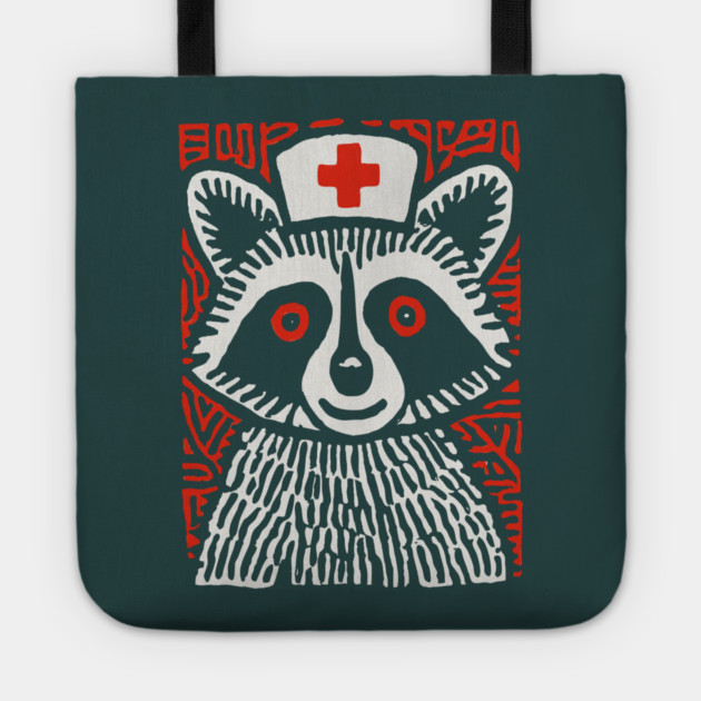 Raccoon Nurse | The Midnight Medic Tote by TuncGK