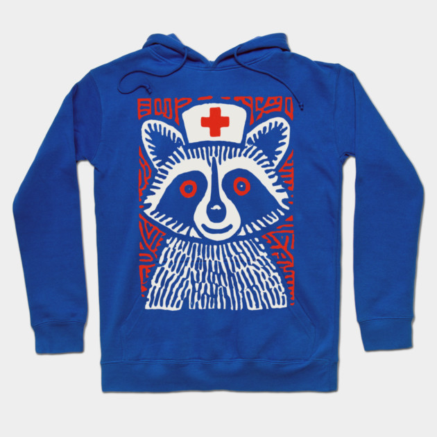 Raccoon Nurse | The Midnight Medic Hoodie by TuncGK