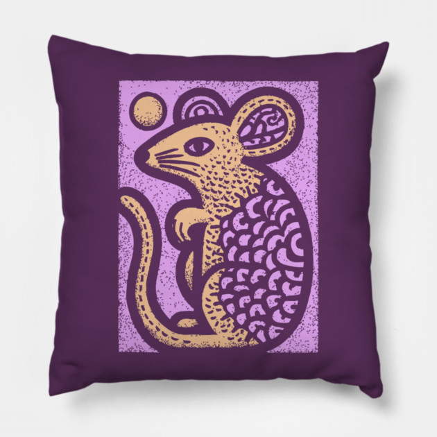 Year of the Rat | Pastel Chinese Zodiac Pillow by TuncGK